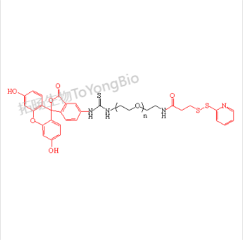 荧光素聚乙二醇二巯基吡啶，二巯基吡啶聚乙二醇荧光素，FITC-PEG-OPSS，OPSS-PEG-FITC