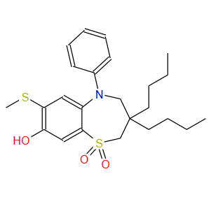 3,3-二丁基-8-羟基-7-(甲硫基)-5-苯基-2,3,4,5-四氢苯并[b][1,4]硫氮杂-1,1-二氧化物