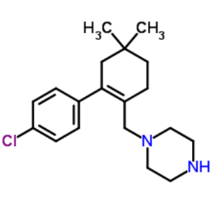 1-((4'-氯-5,5-二甲基-3,4,5,6-四氢-[1,1'-联苯]-2-基)甲基)哌嗪；1228780-72-0