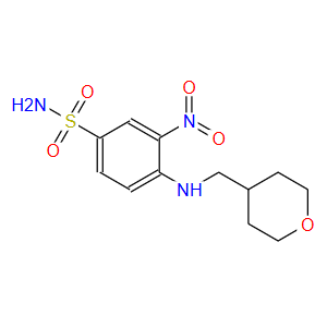 3-硝基-4-[[(四氢吡喃-4-基)甲基]氨基]苯磺酰胺；1228779-96-1