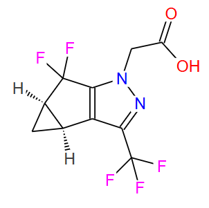 2-((3bS,4aR)-5,5-二氟-3-(三氟甲基)-3b,4,4a,5-四氢-1H-环丙烷[3,4]环戊[1,2-c]吡唑-1 -基)乙酸
