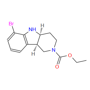 (4aS,9bR)-6-溴-3,4,4a,5-四氢-1H-吡啶并[4,3-b]吲哚-2(9bH)-羧酸乙酯；1059630-08-8