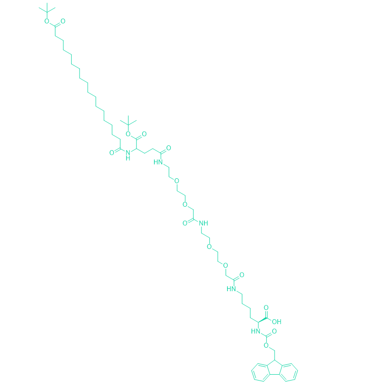 索马鲁肽中间体FMOC-L-LYS[OCT-(OTBU)-GLU-(OTBU)-AEEA-AEEA]-OH/1662688-20-1/FMOC-L-LYS[OCT-(OTBU)-GLU-(OTBU)-AEEA-AEEA]-OH