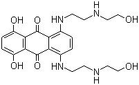 CAS 登录号：65271-80-9, 米托蒽醌, 1,4-二羟基-5,8-双[[2-[(2-羟乙基)氨基]乙基]氨基]-9,10-蒽醌