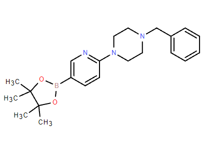 1-苄基-4-(5-(4,4,5,5-四甲基-1,3,2-二氧杂硼戊环-2-基)吡啶-2-基)哌嗪