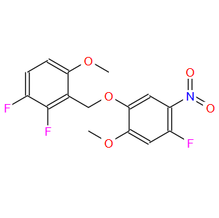 1,2-二氟-3-((4-氟-2-甲氧基-5-硝基苯氧基)甲基)-4-甲氧基苯；1073435-71-8
