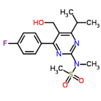 4-(4-氟苯基)-6-异丙基-2-[(N-甲基-N- 甲磺酰胺基)]-嘧啶-5-甲醇；147118-36-3