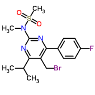 5-(溴甲基)-4-(4-氟苯基)-6-异丙基-2-[甲基(甲磺酰)氨基]嘧啶；799842-07-2