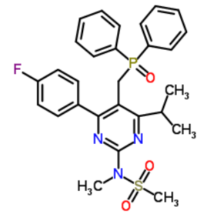 N-[5-(联苯-膦酰基甲基)-4-(4-氟-苯基)-6-异丙基-嘧啶-2-基]-N-甲基-甲烷磺胺；289042-10-0