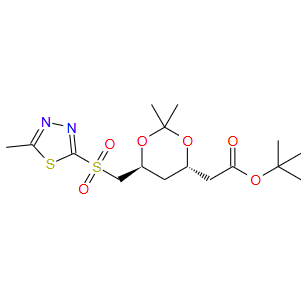 D-红己酸-2,4,6-三脱氧-3,5-O-(1-甲基亚乙基)-6-[(5-甲基-1,3,4-噻二唑-2-基)磺酰基],1,1-二甲基乙酯