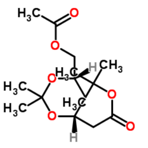(4R-cis)-6-[(乙酰氧基)甲基]-2,2-二甲基-1,3-二氧六环-4-乙酸叔丁酯；154026-95-6