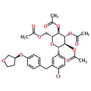 (1S)-1,5-脱水-2,3,4,6-四-O-乙酰基-1-C-[4-氯-3-[[4-[[(3S)-四氢呋喃-3-基]氧基]苯基]甲基]苯基]-D-葡萄糖醇