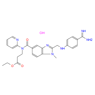 N-[[2-[[[4-(氨基亚氨甲基)苯基]氨基]甲基]-1-甲基-1H-苯并咪唑-5-基]羰基]-N-(2-吡啶基)-BETA-丙氨酸乙酯盐酸盐