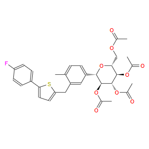 (1S)-1,5-脱水-1-C-[3-[[5-(4-氟苯基)-2-噻吩基]甲基]-4-甲基苯基]-D-山梨糖醇四乙酸酯
