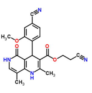 2-氰乙基4-(4-氰基-2-甲氧基苄基)-2,8-二甲基-5-氧代-1,4,5,6-四氢-1,6-萘啶-3-羧酸盐
