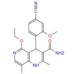 4-(4-氰基-2-甲氧基苯基)-5-乙氧基-1,4-二氢-2,8-二甲基-1,6-萘吡啶-3-甲酰胺