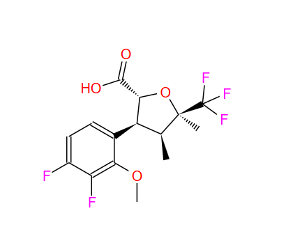 (2R,3S,4S,5R)-rel-3-(3,4-二氟-2-甲氧基苯基)-4,5-二甲基-5-(三氟甲基)四氢呋喃-2-甲酸