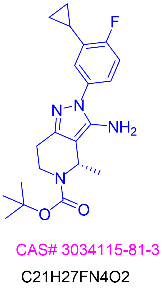 (S)-3-氨基-2-(3-环丙基-4-氟苯基)-4-甲基-2,4,6,7-四氢-5H-吡唑并[4,3-c]吡啶-5-甲酸叔丁酯