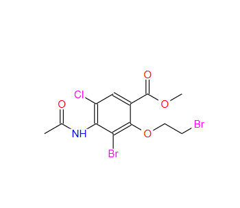 4-(乙酰氨基)-3-溴-2-(2-溴乙氧基)-5-氯苯甲酸甲酯
