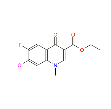 3-Quinolinecarboxylic acid, 7-chloro-6-fluoro-1,4-dihydro-1-methyl-4-oxo-, ethyl ester