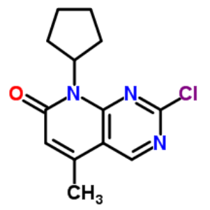 2-氯-8-环戊基-5-甲基-8H-吡啶并[2,3-D]嘧啶基-7-酮；1013916-37-4