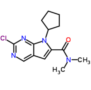 2-氯-7-环戊基-N,N-二甲基-7H-吡咯并[2,3-d]嘧啶-6-甲酰胺；1211443-61-6