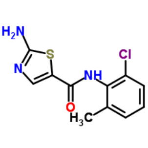 2-氨基-N-(2-氯-6-甲基苯基)噻唑-5-甲酰胺；302964-24-5
