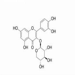 瑞诺甙;槲皮素-3-O-β-D-木糖甙，Reinutrin; Reynoutrin; Quercetin 3-O-β-xyloside; Quercetin 3-β-D-xylopyranoside，549-32-6