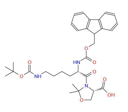 (S)-3-((S)-2-((((9H-芴-9-基)甲氧基)羰基)氨基)-6-((叔丁氧羰基)氨基)己酰基)-2,2-二甲基恶唑烷-4-羧酸