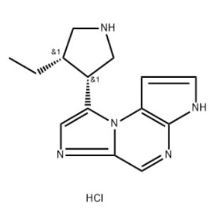 8-((3R,4S)-4-乙基吡咯烷-3-基)-3H-咪唑并[1,2-A]吡咯并[2,3-E]吡嗪盐酸盐；2050038-84-9