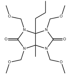1,3,4,6-四(甲氧基甲基)-3a-甲基-6a-正丙基四氢咪唑[4,5-并]咪唑-2,5(1H,3H)-二酮  220140-29-4