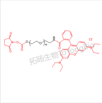 罗丹明聚乙二醇活性酯 活性酯聚乙二醇罗丹明 RB-PEG-NHS NHS-PEG-RB