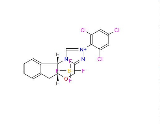 (5aR,10bS)-2-(2,4,6-三氯苯基)-4,5a,6,10b-四氢茚并[2,1-b][1,2,4]三唑并[4,3-d][1,4]恶嗪-2-鎓四氟硼酸盐