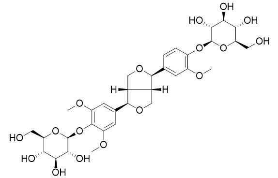 (+)-杜仲树脂酚双葡萄糖苷，(+)-MediresinolDi-O-β-D-glucopyranoside，88142-63-6