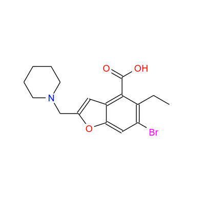 6-溴-5-乙基-2-（哌啶-1-基甲基）苯并呋喃-4-羧酸