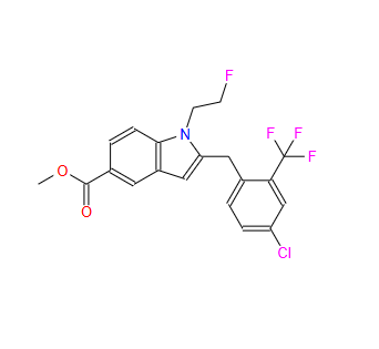1H-Indole-5-carboxylic acid, 2-[[4-chloro-2-(trifluoromethyl)phenyl]methyl]-1-(2-fluoroethyl)-, methyl ester