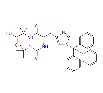 (S)-2-(2-((叔丁氧羰基)氨基)-3-(1-三苯甲基-1H-咪唑-4-基)丙酰胺基)-2-甲基丙酸