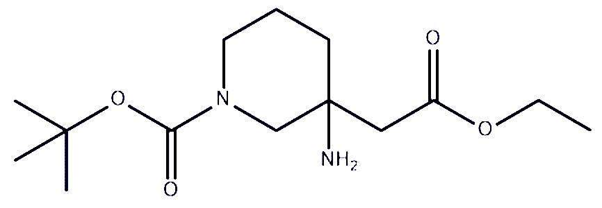 3-氨基-3-(2-乙氧基-2-氧代乙基)哌啶-1-羧酸叔丁酯