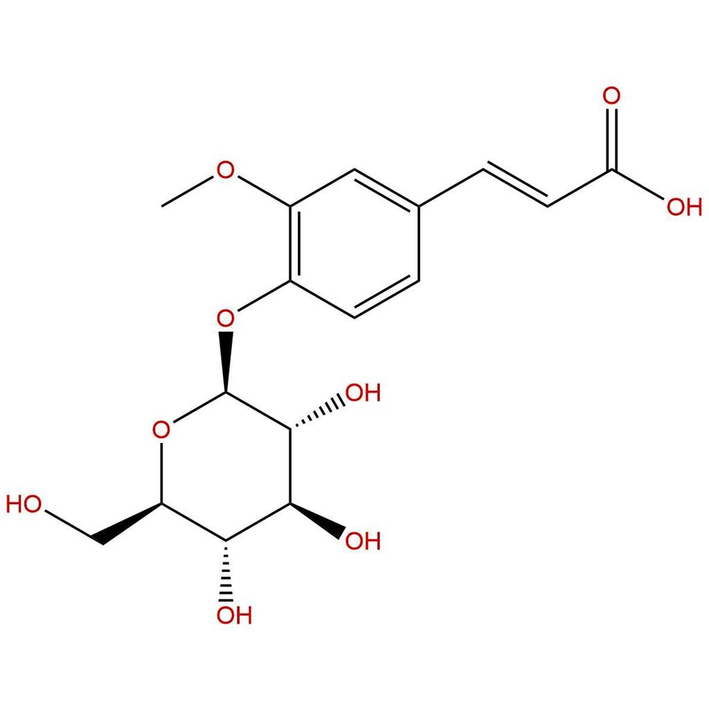 (E)-阿魏酸-4-O-葡萄糖苷，（E）-Ferulic acid 4-O-β-D-glucoside，117405-51-3