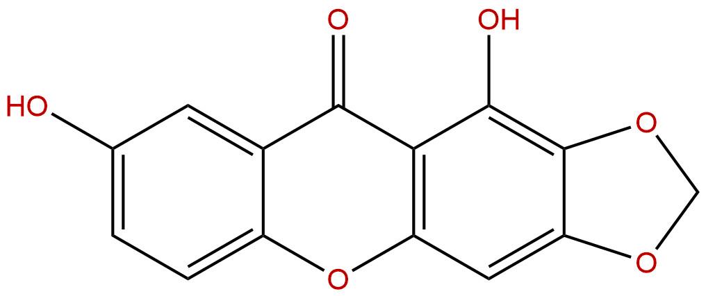 1,7-二羟基-2,3-亚甲二氧基口山酮，1,7-Dihydroxy-2,3-methylenedioxyxanthone，183210-63-1