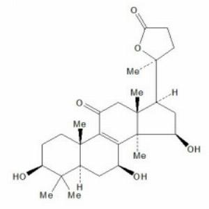 3β,7β,15β-三羟基-11-羰基-羊毛甾烷-8-烯-24→20内酯，3β,7β,15β-trihydroxy-11-oxo-lanosta-8-en-24→20 lactone，1694587-15-9