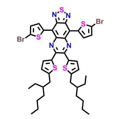 2980273-51-4 ；4,9-双(5-溴苯-2-基)-6,7-双(5-(2-乙基己基)噻吩-2-基)-[1,2,5]噻二唑并[3,4-g]喹喔啉