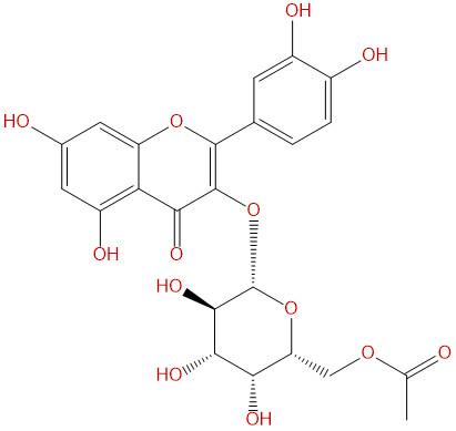 6''-乙酰金丝桃苷，6''-Acetylhyperin，72659-75-7