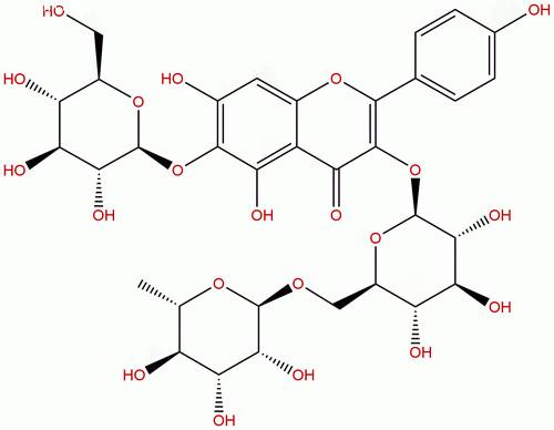 6-羟基山奈酚-3-O-芸香糖-6-O-葡萄糖苷，6-Hydroxykaempferol 3-Rutinoside -6-glucoside，145134-63-0