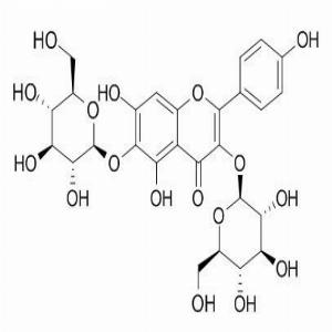 6-羟基山奈酚-3,6-二-O-葡萄糖苷， 6-Hydroxykaempferol 3,6-diglucoside，142674-16-6