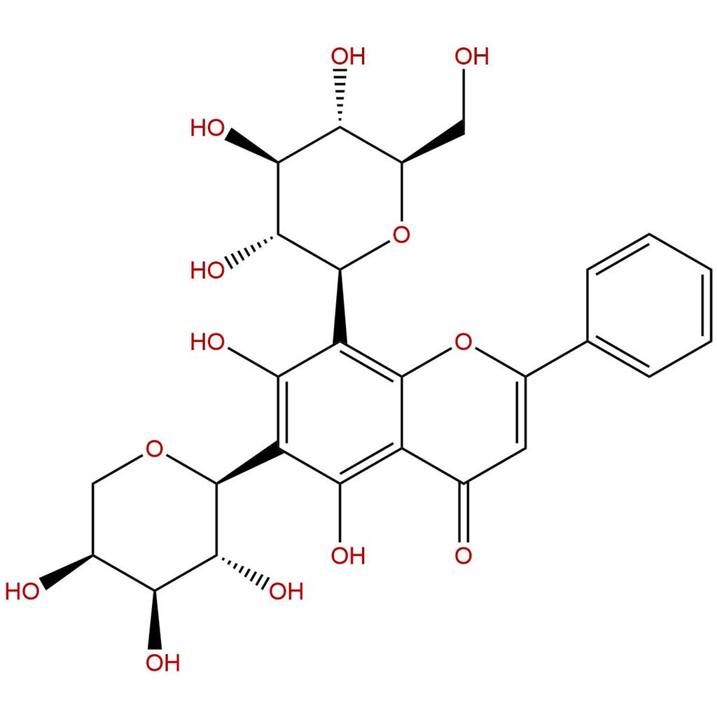 白杨素 6-C-阿拉伯糖 8-C-葡萄糖苷，Chrysin 6-C-arabinoside 8-C-glucoside，185145-33-9