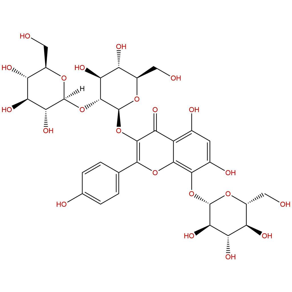 草质素-3-槐二糖-8-葡萄糖苷，Herbacetin 3-sophoroside-8-glucoside，77298-68-1