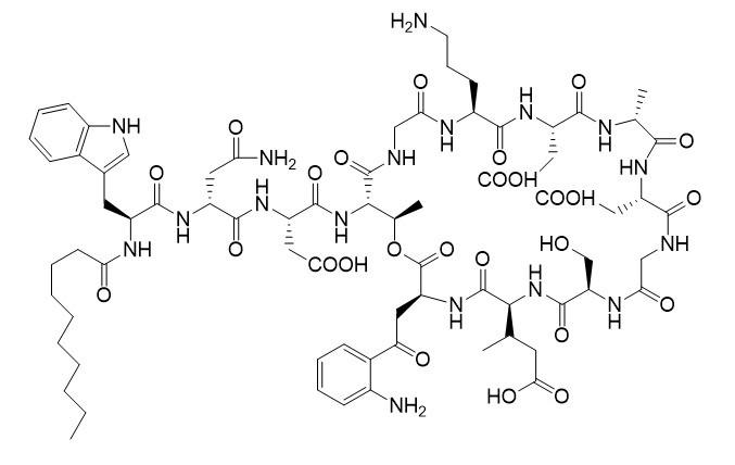 达托霉素，Daptomycin，103060-53-3