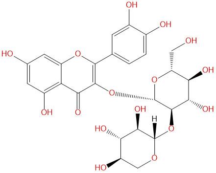 槲皮素-3-O-桑布双糖苷，Quercetin 3-Sambubioside，83048-35-5