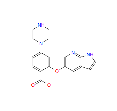 甲基 2-(1H-吡咯[2,3-B]吡啶-5-氧基)-4-(哌嗪-1-基)苯甲酸酯